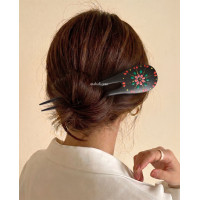 Painted Wooden Hair Stick